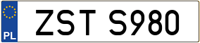 Trailer License Plate